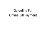 Guideline For Online Bill Payment