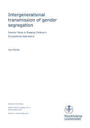 Intergenerational transmission of gender segregation