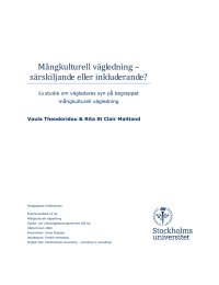 Mångkulturell vägledning – särskiljande eller inkluderande?