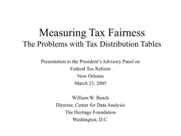 Measuring Tax Fairness The Problems with Tax Distribution Tables