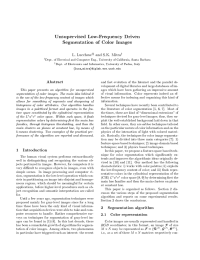 Unsupervised Low-Frequency Driven Segmentation of Color Images