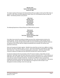   The regular meeting of the Equine Trails Subcommittee (ETS) was called to order by Chair Mike Foote on  Minutes of the  Equine Trails Subcommittee 