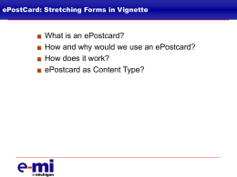 What is an ePostcard? How does it work? ePostcard as Content Type?
