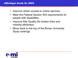 • Improve citizen access to online services people with disabilities
