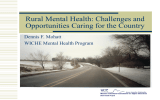 Rural Mental Health: Challenges and Opportunities Caring for the Country