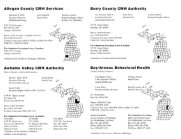 Allegan County CMH Services Barry County CMH Authority