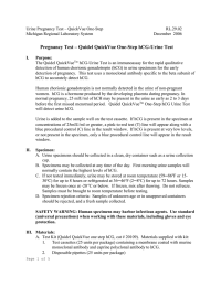 Pregnancy Test – Quidel QuickVue One-Step hCG-Urine Test