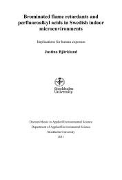Brominated flame retardants and perfluoroalkyl acids in Swedish indoor microenvironments