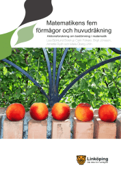 Matematikens fem förmågor och huvudräkning  Matematikens fem förmågor