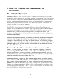 5.  Top of Deck Evaluation using Photogrammetry and Thermography