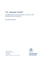 “Jo, läspade Violet”