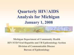 Quarterly HIV/AIDS Analysis for Michigan January 1, 2008