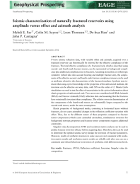 Seismic characterization of naturally fractured reservoirs using