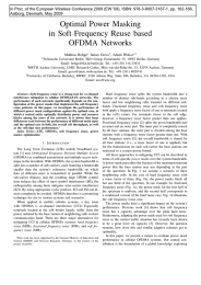 Optimal Power Masking in Soft Frequency Reuse based OFDMA Networks Mathias Bohge