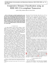 Cooperative Distance Classification using an IEEE 802.15.4-compliant Transceiver