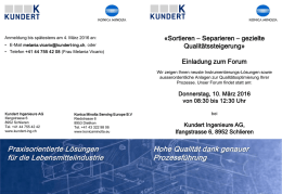 «Sortieren – Separieren – gezielte Qualitätssteigerung»