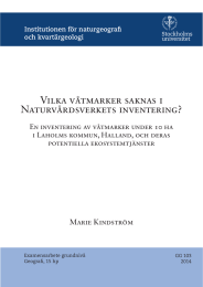 Vilka våtmarker saknas i Naturvårdsverkets inventering?