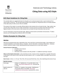 Citing Data using ACS Style  Sciences and Technology Library