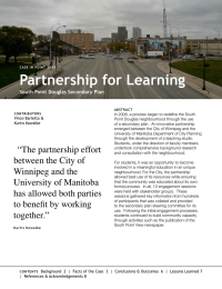 Partnership for Learning South Point Douglas Secondary Plan