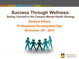 Success Through Wellness: Student Affairs Professional Development Day November 26