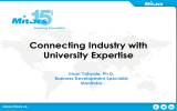 Connecting Industry with University Expertise Iman Yahyaie, Ph.D. Business Development Specialist