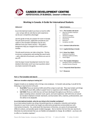 Working in Canada: A Guide for International Students
