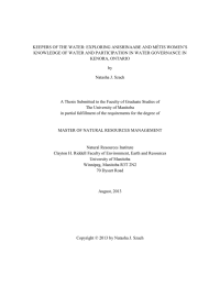 KEEPERS OF THE WATER: EXPLORING ANISHINAABE AND MÉTIS WOMEN’S