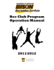 Rec Club Program Operation Manual 2011/2012