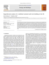 Hygrothermal analysis of a stabilised rammed earth test building in... David Allinson , Matthew Hall *