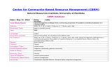 Center for Community-Based Resource Management (CBRM)  CBRM Database