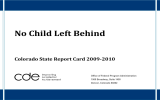 No Child Left Behind  Colorado State Report Card 2009-2010