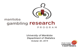 University of Manitoba Department of Statistics October 30, 2014