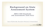Background on State  Assessment System HB14‐1202 Standards and Assessments Task Force
