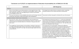 Comments as of 3/10/11 on Implementation of Education Accountability Act... Comment