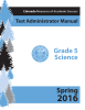 2016 Spring Grade 5 Science