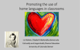 Promoting the use of home languages in classrooms