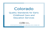 Colorado  Quality Standards for Early Childhood Care and