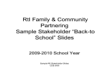 RtI Family &amp; Community Partnering Sample Stakeholder “Back-to School” Slides