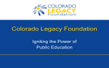 Colorado Legacy Foundation Igniting the Power of Public Education