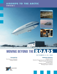 ROADS MOVING BEYOND THE AIRSHIPS TO THE ARCTIC