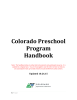 Colorado Preschool Program Handbook