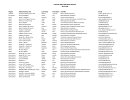 Colorado Gifted Education Directors 2015-2016 Region Administrative Unit