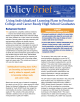 Policy B T Using Individualized Learning Plans to Produce