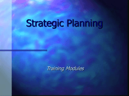 Strategic Planning Training Modules