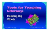 Tools for Teaching Literacy: Reading Big Words