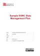 Sample ESRC Data Management Plan