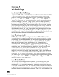 Section 3 Methodology 3.1 Stormwater Modeling