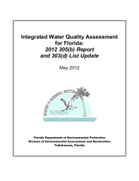 Integrated Water Quality Assessment for Florida: 2012 305(b) Report