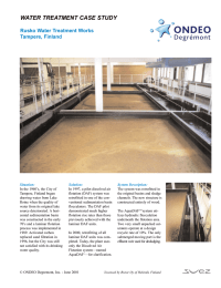 WATER TREATMENT CASE STUDY Rusko Water Treatment Works Tampere, Finland