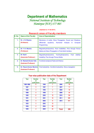 Department of Mathematics National Institute of Technology Hamirpur (H.P.)-177 005